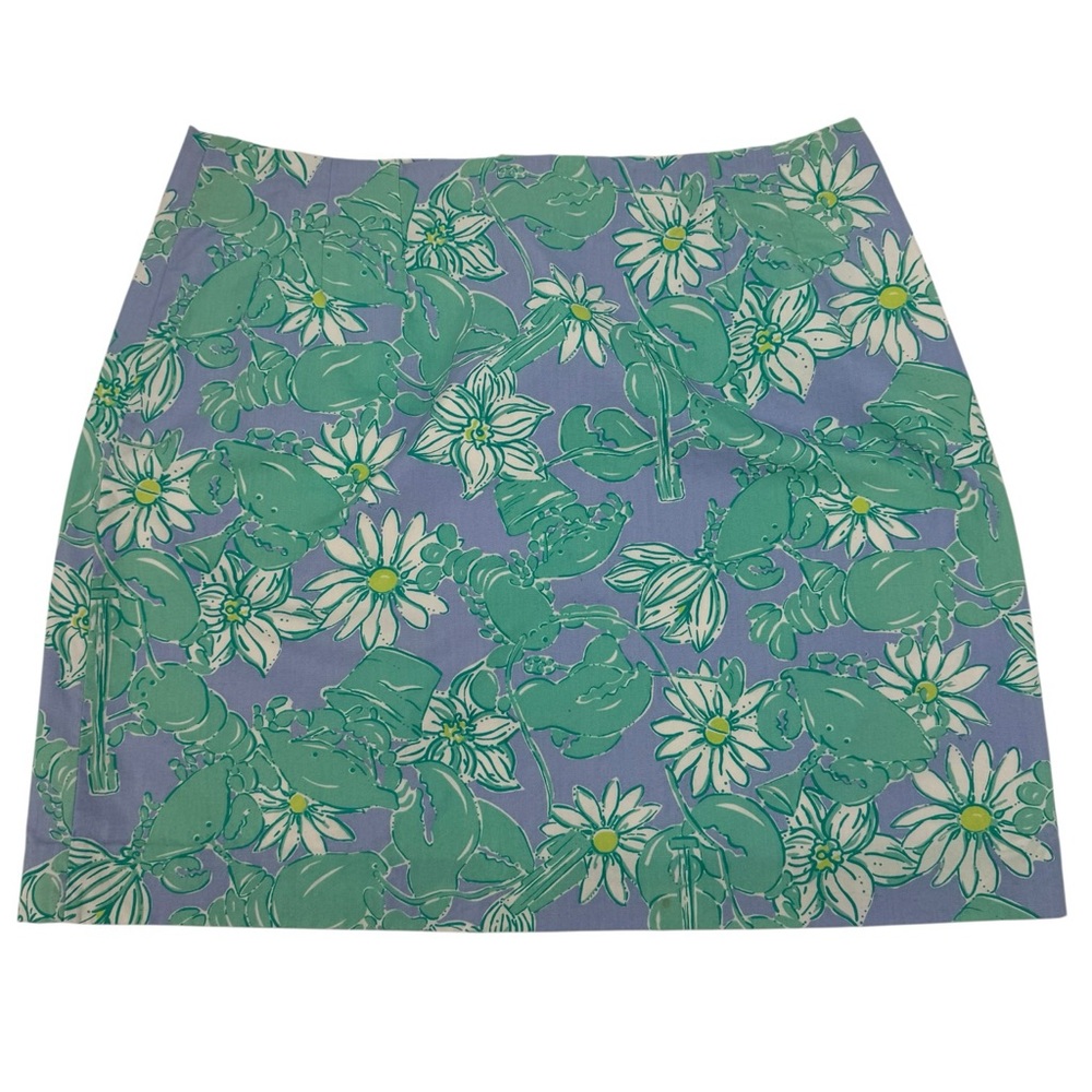 Vintage Lilly Pulitzer Rockin Lobster Purple
Green Daisy‎ Skirt 8